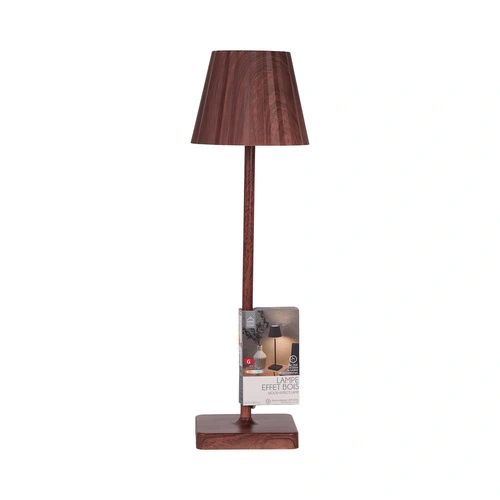Lampka nocna Blanca LED dotykowa brązowa do sypialni ze ściemniaczem