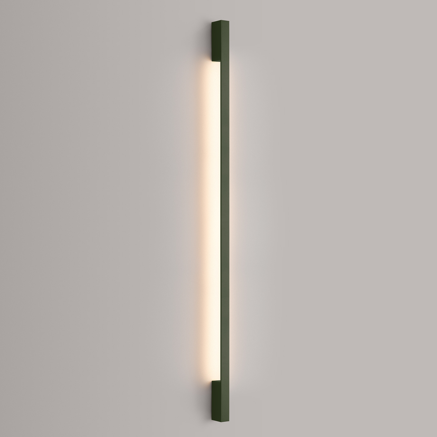 Kinkiet ścienny LED SAPPO 150 nowoczesny zielony oliwkowy do salonu i sypialni aluminium