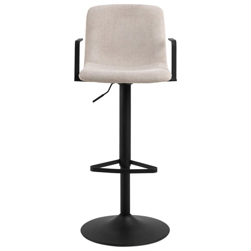 Hoker Pablo beżowy obrotowy z oparciem i podłokietnikami do kuchni nowoczesny Actona