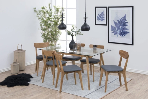 Krzesło Solen Oak Grey – szare krzesło dębowe tapicerowane w stylu skandynawskim