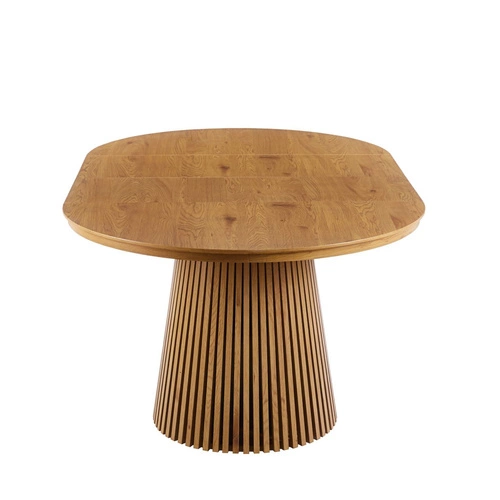 Stół okrągły rozkładany do jadalni Kyoto 120-200 cm naturalny dąb nowoczesny Intesi