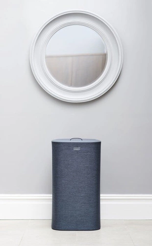 Joseph Joseph Tota nowoczesny kosz na pranie 60l dwukomorowy z pokrywą do łazienki czarny