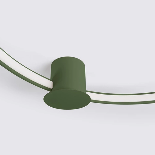 Plafon sufitowy LED RIO 55 zielony oliwkowy nowoczesny okrągły do salonu i kuchni Thoro