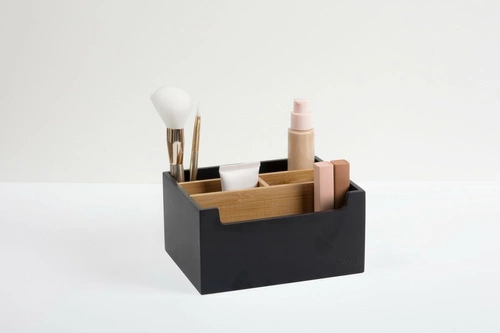 Organizer na kosmetyki do łazienki Natureo czarny bambusowy 5 przegródek 5five simply smart