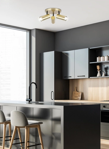 Plafon sufitowy Colly nowoczesny metalowy mosiądz 3xGU10 do salonu i jadalni CANDELLUX