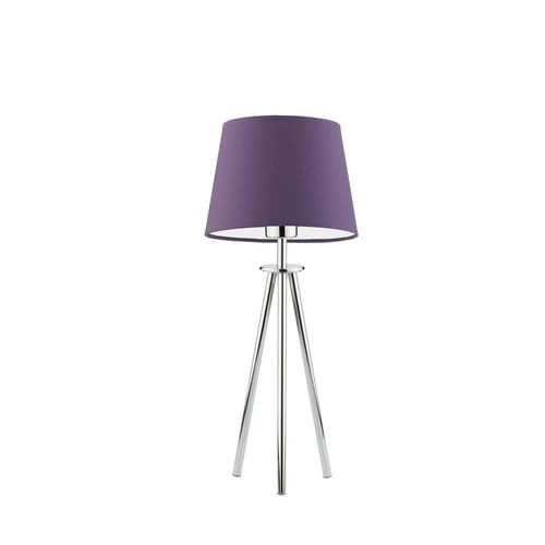 Lampka BERGEN abażur fioletowy stelaż chrom