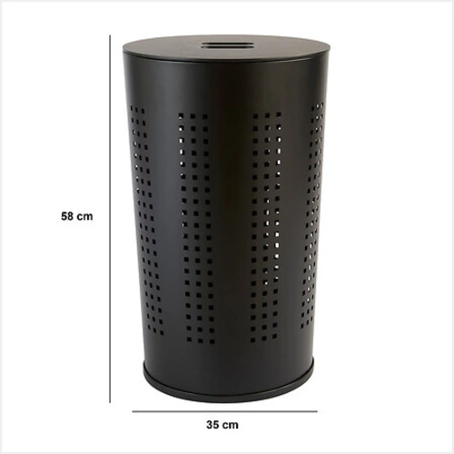 Kosz na pranie Glass 45l czarny
