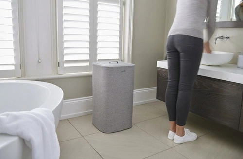 Joseph Joseph Tota nowoczesny kosz na pranie 60l dwukomorowy do łazienki szary