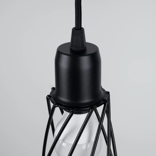 Lampa sufitowa wisząca SUBA 1 czarna industrialna nad stół do salonu SOLLUX LIGHTING