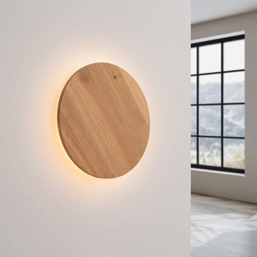 Kinkiet ścienny LED BORGEN nowoczesny stalowy do salonu i sypialni naturalny 30 cm