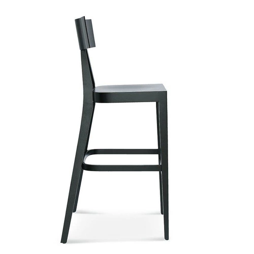 Hoker z oparciem Akka FAMEG personalizowany, drewniany, nowoczesny do kuchni i jadalni 74 cm