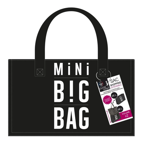 Rozkładana torba na zakupy rozmiar M czarna