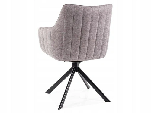 Intesi Murray krzesło tapicerowane obrotowe do jadalni beżowe czarne