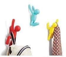 Nowoczesny wieszak ścienny Buddy Umbra multikolor dekoracyjny zestaw 3 do przedpokoju