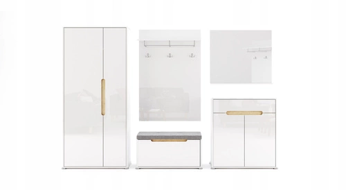 Szafa Steff biała nowoczesna z półkami głębokość 40 do sypialni lub przedpokoju