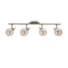 Lampa sufitowa Lentini listwa patynowy  4x40W G9 klosz bursztynowy