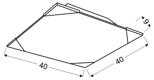 Plafon Aston 40x40 3x60W E27