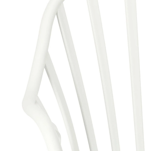 Krzesło do jadalni Sirena Intesi białe z podłokietnikami, skandynawskie, łatwe czyszczenie