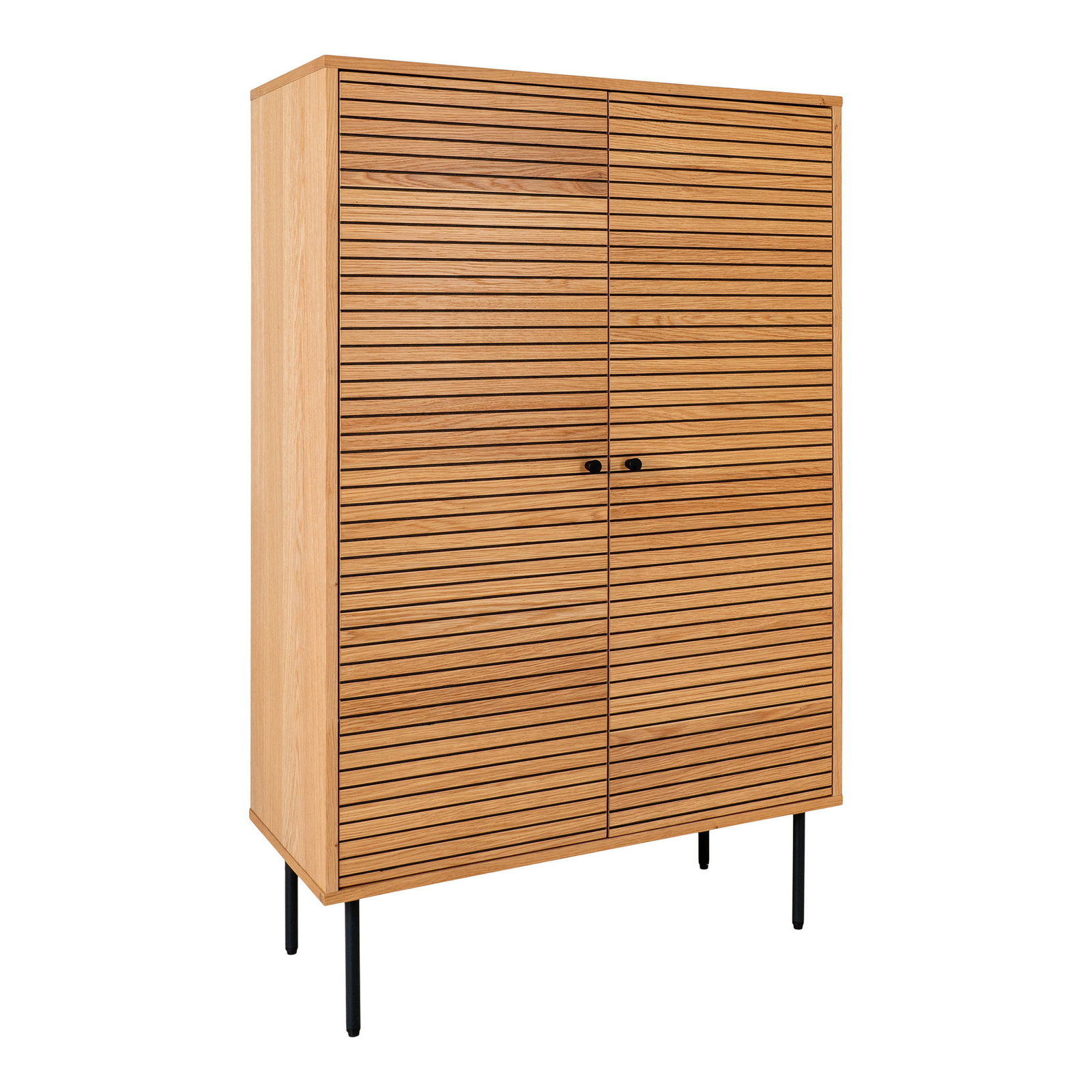 Komoda Kyoto wysoka skandynawska na nóżkach dąb do salonu 80 cm
