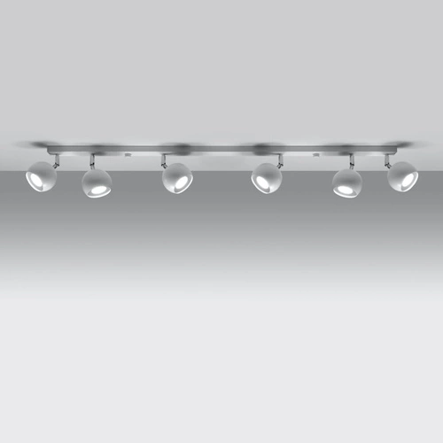 Plafon sufitowy nowoczesny OCULARE 6L biały metalowy do salonu, kuchni lub sypialni SOLLUX