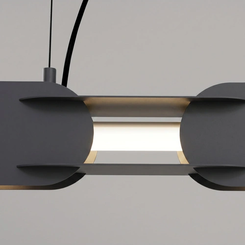 Lampa wisząca CHAIN 158 LED czarna nowoczesna nad stół do jadalni