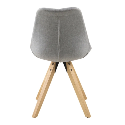 Zestaw 2 krzeseł tapicerowanych Dima Actona skandynawskie do jadalni szare drewniane