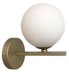 Kinkiet ścienny Kama nowoczesny szklano-mosiężny do sypialni i salonu CANDELLUX LIGHTING