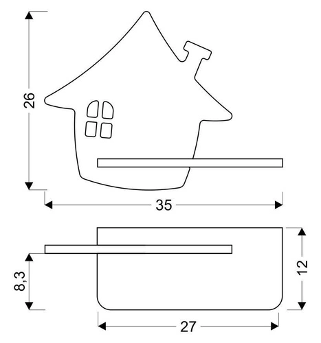 Kinkiet House lampa 4W LED 4000K kp iq kids z przewodem miętowy