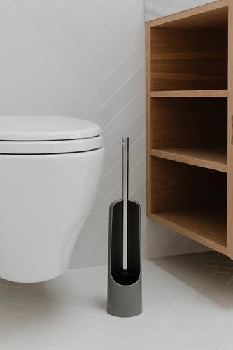 Szczotka do wc Touch szara nowoczesna stojąca do łazienki Umbra minimalistyczna