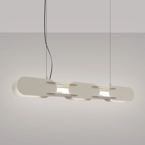 Lampa wisząca CHAIN 91 LED beżowa nowoczesna nad wyspę