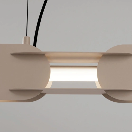 Lampa wisząca LED CHAIN 91 taupe nowoczesna do jadalni nad stół