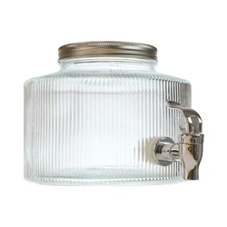 Szklany słój do napojów z kranikiem Colar 2L Intesi na lemoniadę i wodę