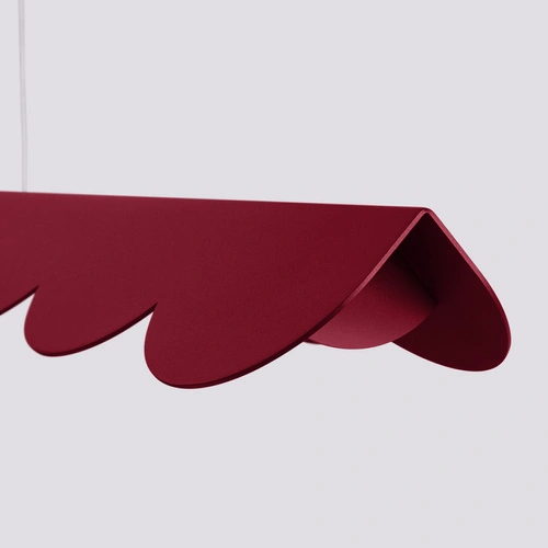 Lampa wisząca BISCUIT burgund LED 4000K nad stół do jadalni