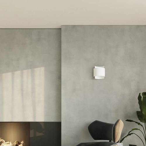 Kinkiet ścienny IMPACT biały nowoczesny metalowy do salonu i sypialni Sollux Lighting