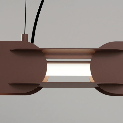 Lampa wisząca LED CHAIN 158 brązowa nowoczesna nad wyspę