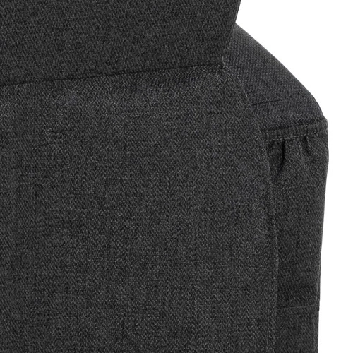 Fotel rozkładany do salonu Siom Actona antracytowy z podnóżkiem i zagłówkiem tapicerowany