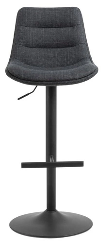 Hoker Adisa szary ciemny z oparciem regulowany obrotowy loftowy do kuchni i wyspy Actona