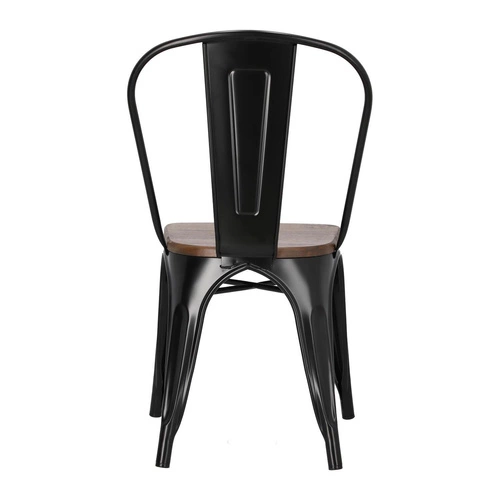 Krzesło do jadalni Paris Wood D2.DESIGN metalowe z drewnianym siedziskiem personalizowany kolor