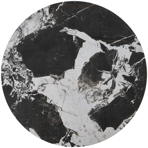 Zestaw 2 okrągłych stolików kawowych Dariam czarny marmur nowoczesny do salonu Intesi