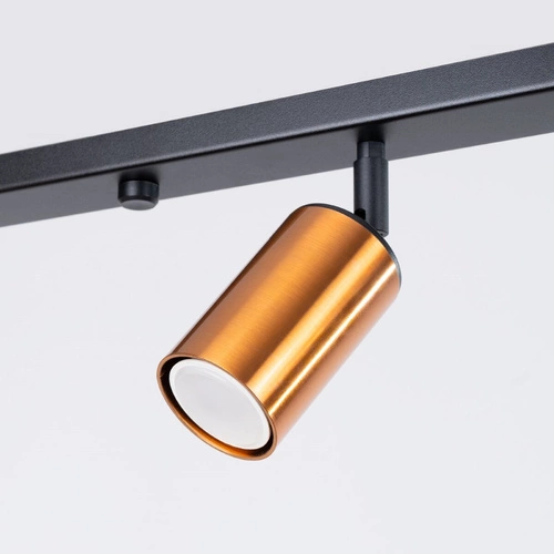 Plafon sufitowy WINX 4L czarny miedź nowoczesny do salonu i sypialni SOLLUX LIGHTING