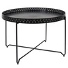 Stolik kawowy Modes okrągły czarny metalowy nowoczesny loftowy do salonu 78 cm Intesi