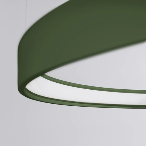 Nowoczesny żyrandol LED RIO 3 oliwkowy do salonu i jadalni, regulowana wysokość 110 cm