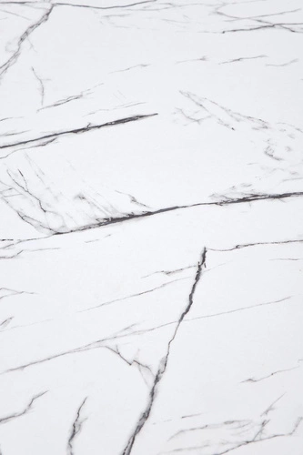 Stół okrągły do jadalni Verden biały marmur nowoczesny na jednej nodze 80 cm Intesi