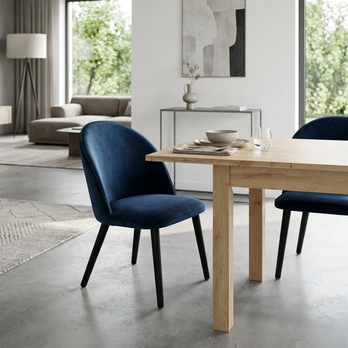 Stół rozkładany do jadalni Wolis 120-160x70 cm naturalny dąb skandynawski nowoczesny Intesi