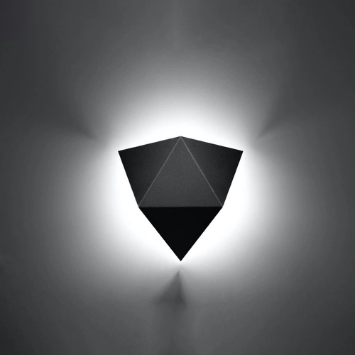 Kinkiet ścienny Solido czarny nowoczesny metalowy do salonu i sypialni Sollux Lighting