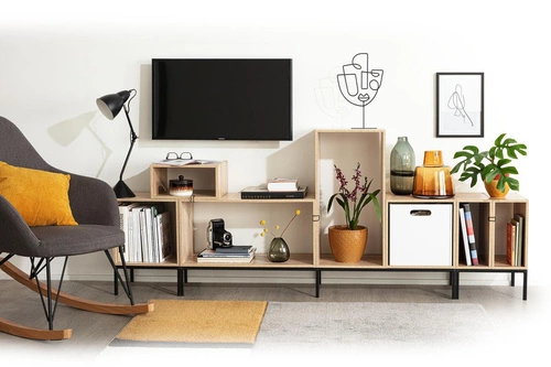 Zestaw 4 metalowych łączników Kali do personalizacji modułowych regałów industrialnych 5five