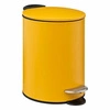 Kosz na śmieci do łazienki 3L Colors żółty metalowy z pedałem i cichym domykiem 5five