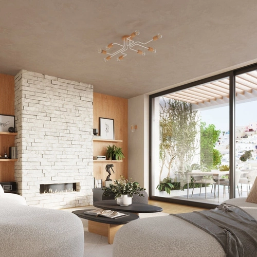 Kinkiet ścienny TIMBO biały nowoczesny skandynawski loftowy do salonu i sypialni drewno metal