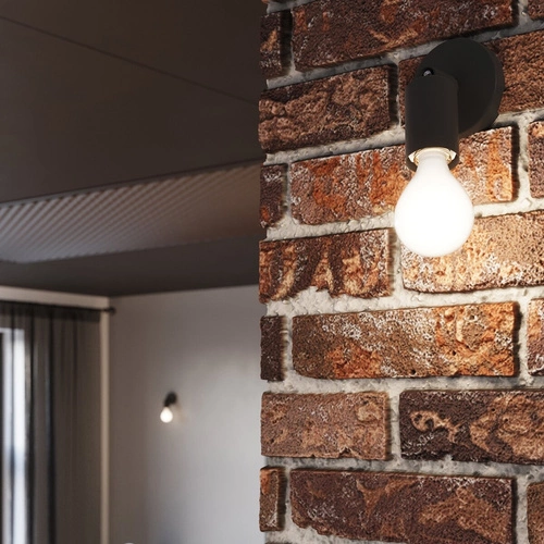 Kinkiet ścienny FORNES 1 czarny metalowy regulowany minimalistyczny do salonu i sypialni