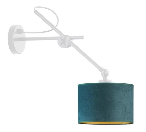 Kinkiet ścienny HAMILTON VELUR zielony welurowy nowoczesny do sypialni i salonu LYSNE